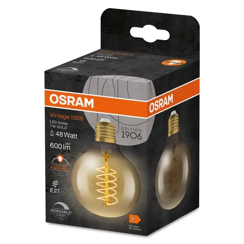 OSRAM G80 E27 7W LED spuldze Photo 2