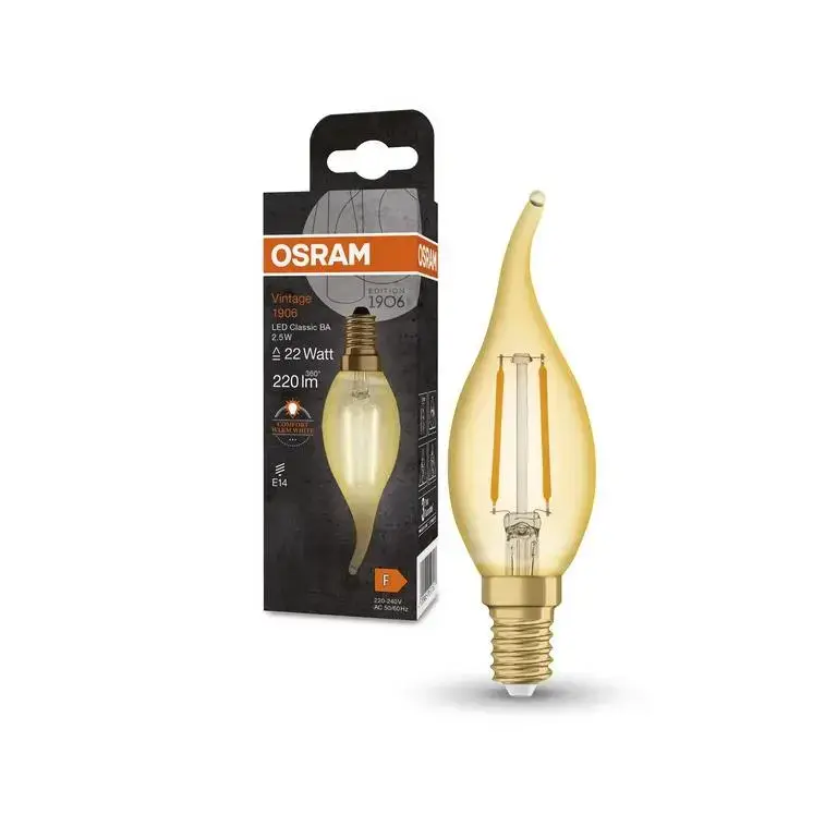 Osram LED spuldze E14 2.5W 2400K Photo 2