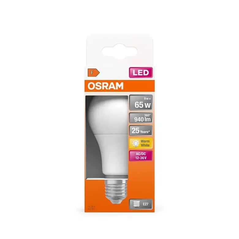 Osram LED spuldze E27 A65 9W 12-36V Photo 2
