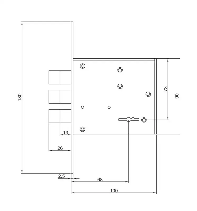 ASPECT GOR 30.01 Mortise Lock Photo 2