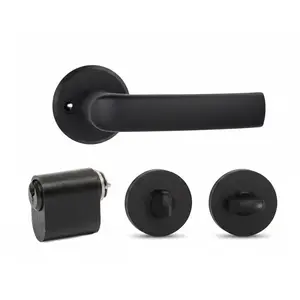 MP MRO-06-35A B Outdoor Door Handle Set, Black