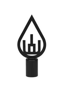AKA Baltic Flagpole Nozzle for Lithuania, 20 cm x 10 cm, Black
