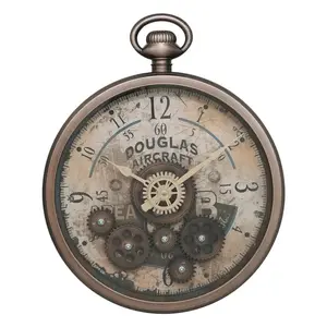 ATMOSPHERA Awa Wall Clock, brown, 27 cm