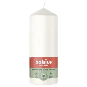 Цилиндрическая свеча Bolsius, 15 x 5,8 см, белая