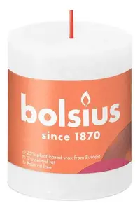 Bolsius Rustiko Shine Cylinder Wax Candle White