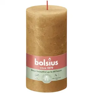 Bolsius Rustic Cylindrical Candle, 130x68 mm, Brown