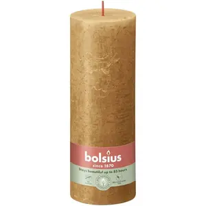 Bolsius Rustic Cylindrical Candle, 19 x 6.8 cm, Brown