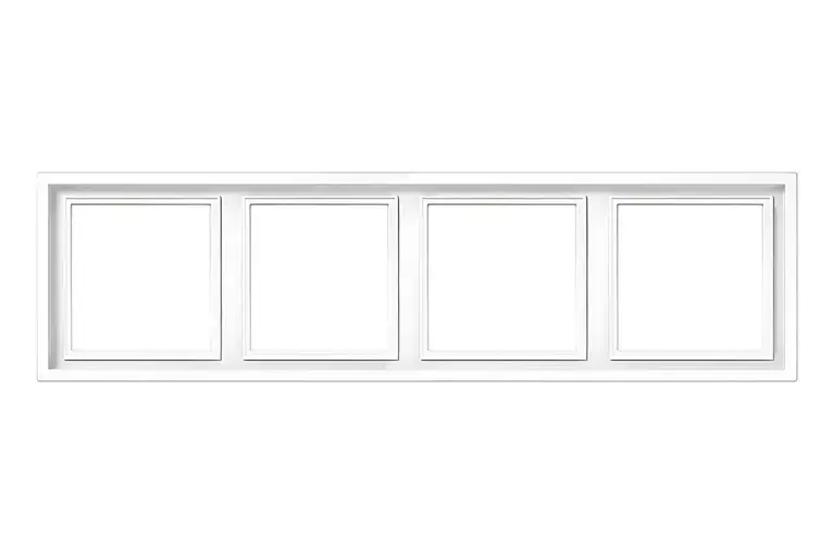 Рамка LIREGUS K14-445-04.M/WM на 4 поста - Modern White Photo 2