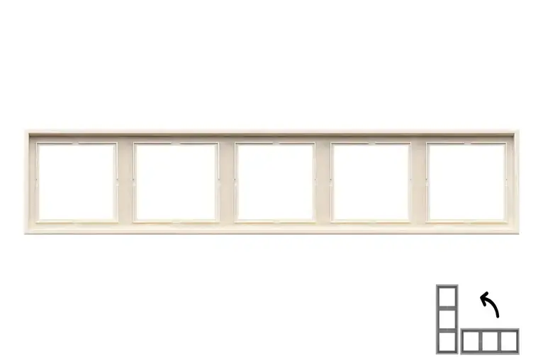 LIREGUS Modern 5-Gang Frame K14-445-05.M/SM Photo 2