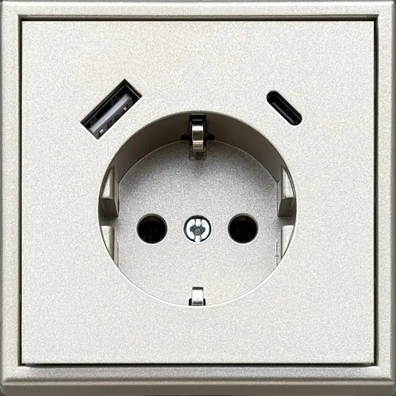 LIREGUS MODERN IUK-3-01.M/CH rozete ar USB A+C Photo 2