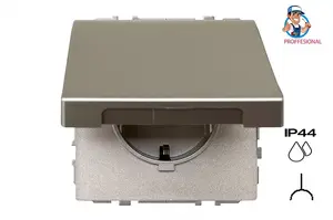 LIREGUS MODERN IKL16-208-01.M/CH Electrical Socket, Chrome