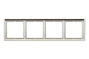 LIREGUS MODERN K14-445-04.M/CH 4-Gang Decorative Frame, Chrome
