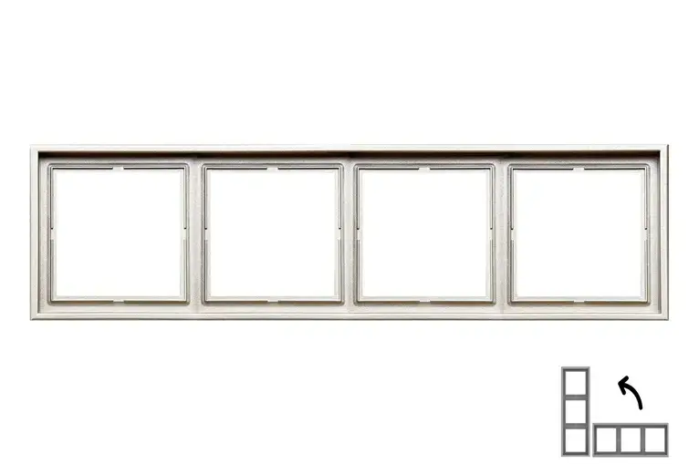 4-Gang Frame LIREGUS MODERN K14-445-04.M/CH Photo 2