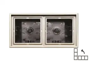 LIREGUS MODERN 2-Gang Frame, Chrome