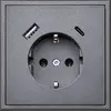 Розетка LIREGUS MODERN IUK-3-01.M/BM с USB A и C Photo 2