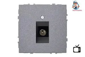 LIREGUS ITVL-1-01.M/BM Modern TV Socket, Single Port, Black