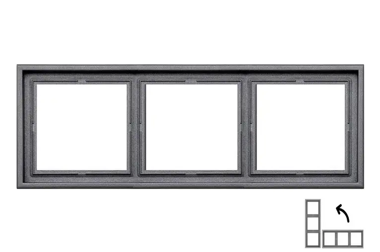 Рамка 3-постовая LIREGUS Modern K14-445-03.M/BM Photo 2