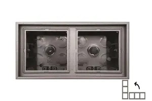 LIREGUS MODERN PMD-002.M/BM Double Frame for Electrical Accessories, Black