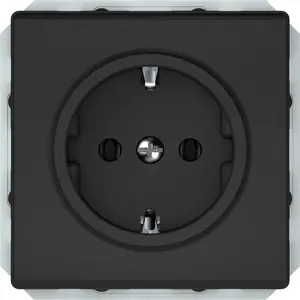 VILMA ST150 Electrical Socket with Grounding, Matt Black