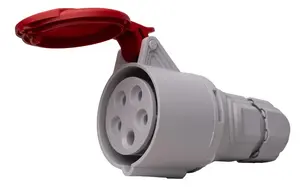 ETI Socket, white/red