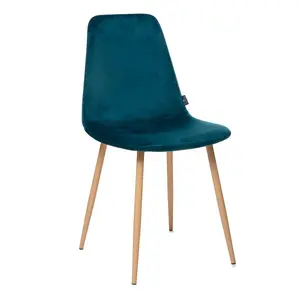 Atmosphera Roka Dining Stool with Steel Legs and Polyester Seat