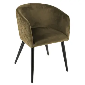 Кресло Atmosphera Marlo Velvet, обивка из полиэстера, цвет хаки
