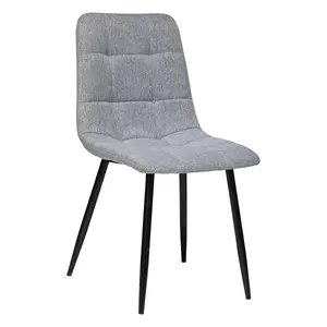 Atmosphera 184905A Dining Stool with Polyester Seat and Cast Iron Legs