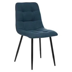 Atmosphera 184905C Dining Stool with Polyester Seat and Cast Iron Legs