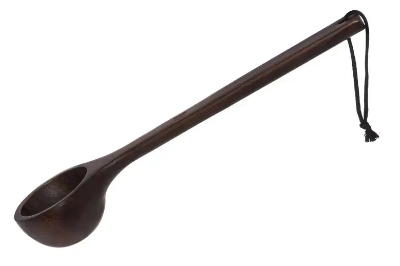 RENTO Bamboo Sauna Ladle Dark Photo 2
