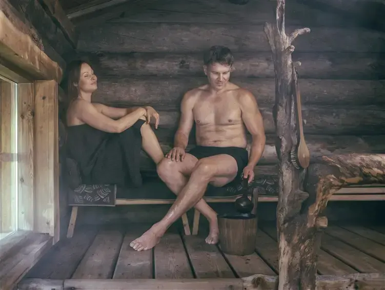 RENTO Bamboo Sauna Ladle Dark Photo 3