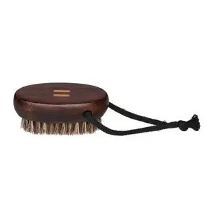 RENTO Oval Nail Brush, Bamboo, Dark