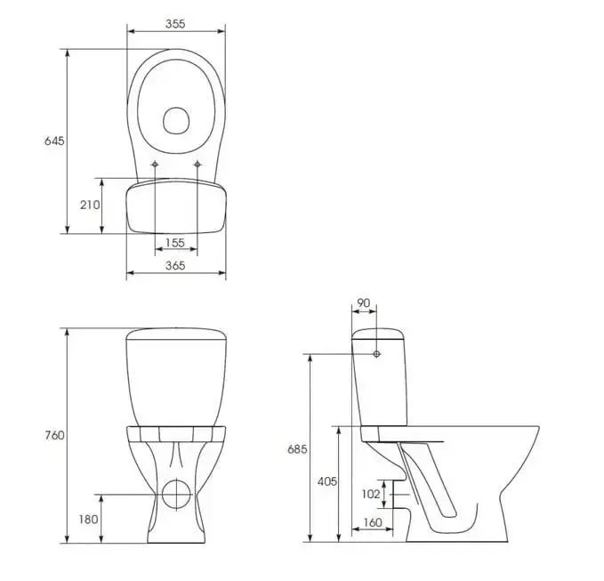 Механизм смыва Mito COMPACT 767 AURO K011 3/6 TS PP Photo 2