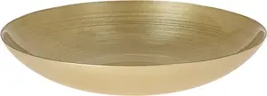 NENURODYTA_V dekoratīvā stikla bļoda, 30 cm, zelta krāsā
