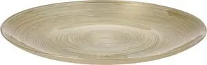 Serving plate, 21 cm, glass, gold