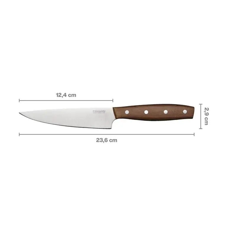 Нож Fiskars с лезвием из нержавеющей стали и деревянной рукояткой Photo 3