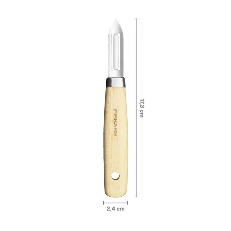 Fiskars Peeler 17.3 cm Stainless Steel/Wood Photo 3