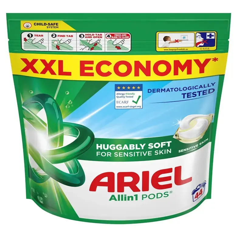Ariel All-in-1 PODS Sensitive veļas kapsulas (44 gab.) Photo 2