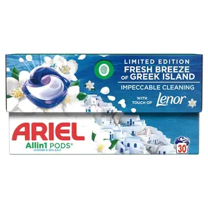 Ariel Fresh Breeze Laundry Detergent Capsules, 30 Washes