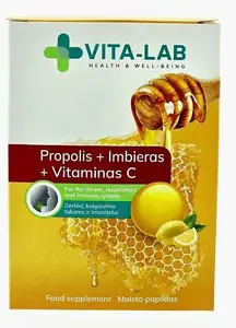 Vita Lab Health Lozenges with Propolis, Ginger, and Vitamin C, 20 Tablets