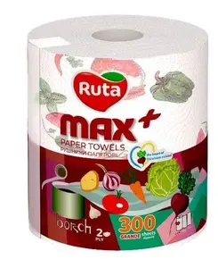 Ruta MaxPlus Paper Towels, 2-Ply, 300 Sheets