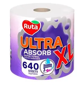 Ruta UltraXL Paper Towels, 3-Ply, 640 Sheets