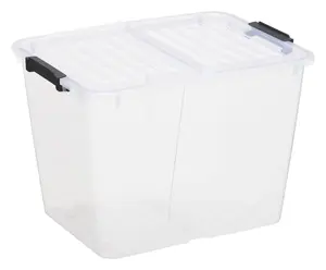 Plast Team Storage Box with Lid, 30L