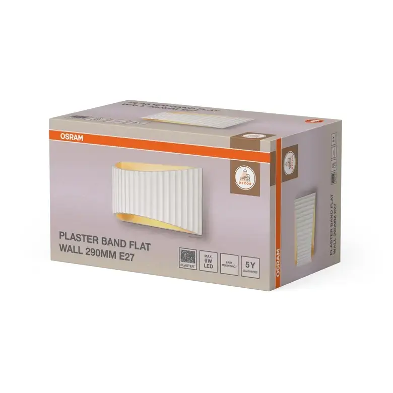 Osram sienas lampa E27 balta Photo 2