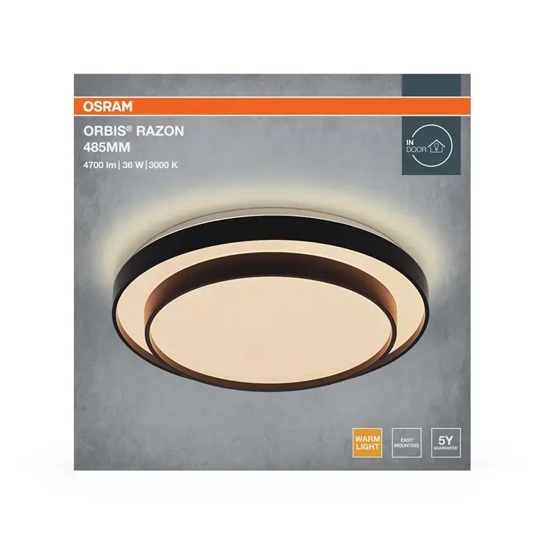 Светодиодный светильник Osram 36W 3000K черный Photo 3