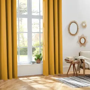 Atmosphera 172412R Polyester Shower Curtain, Yellow