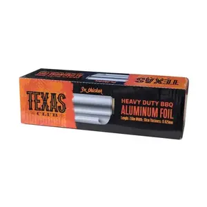 Texas Club Heavy Duty BBQ Aluminum Foil 150cm x 30cm 25 Microns