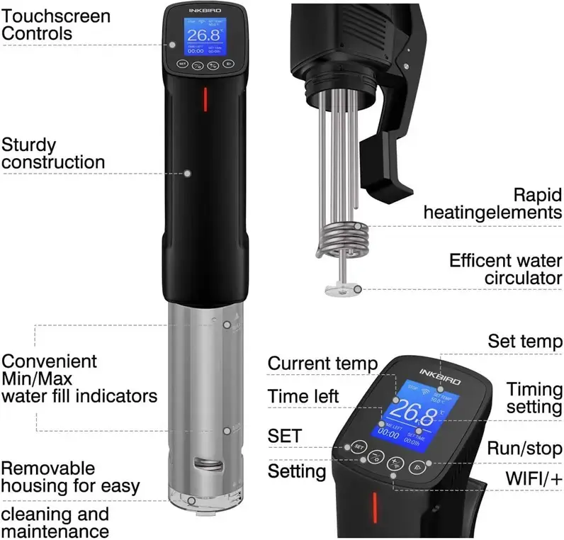 Inkbird ISV-100W Sous Vide iekārta Photo 2