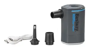Bestway PowerTouch Pocket Rechargeable Mini Electric Air Pump, 0.045 bar, 200 l/min