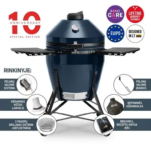 Kamado Bono GRANDE EVO 25 keramikas grils, 80 cm, zils