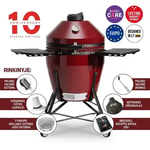 Kamado Bono GRANDE EVO 25 Ceramic Grill, 80 cm, Red